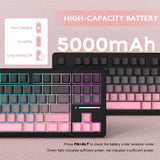 TECLADO MECANICO WIRELESS ATTACK SHARK M87 PRO V2 RGB/80%/TRI-MODE/SW(LINEAR)/BLACKBERRY