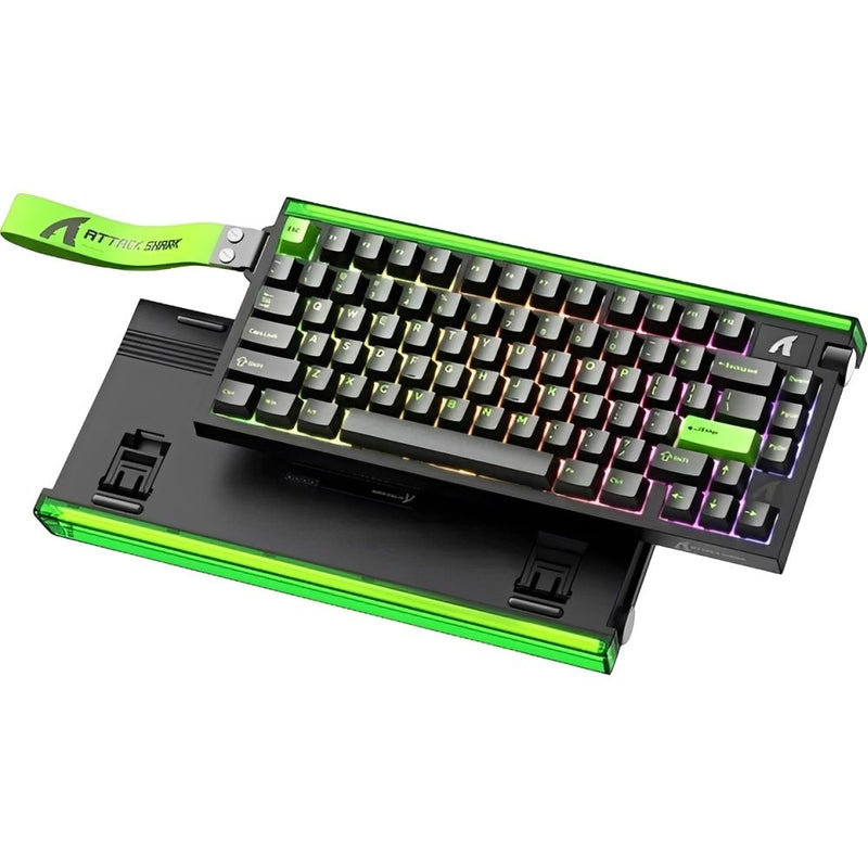 TECLADO MECANICO ATTACK SHARK R85 HE RGB/75%/8K/RAPID TRIG/MAGNETISW(LINEAR)/GREEN/PURPLE
