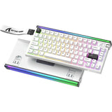 TECLADO MECANICO ATTACK SHARK R85 HE RGB/75%/8K/RT/MAGNETISW(LINEAR)/WHITE CONTOUR LINE