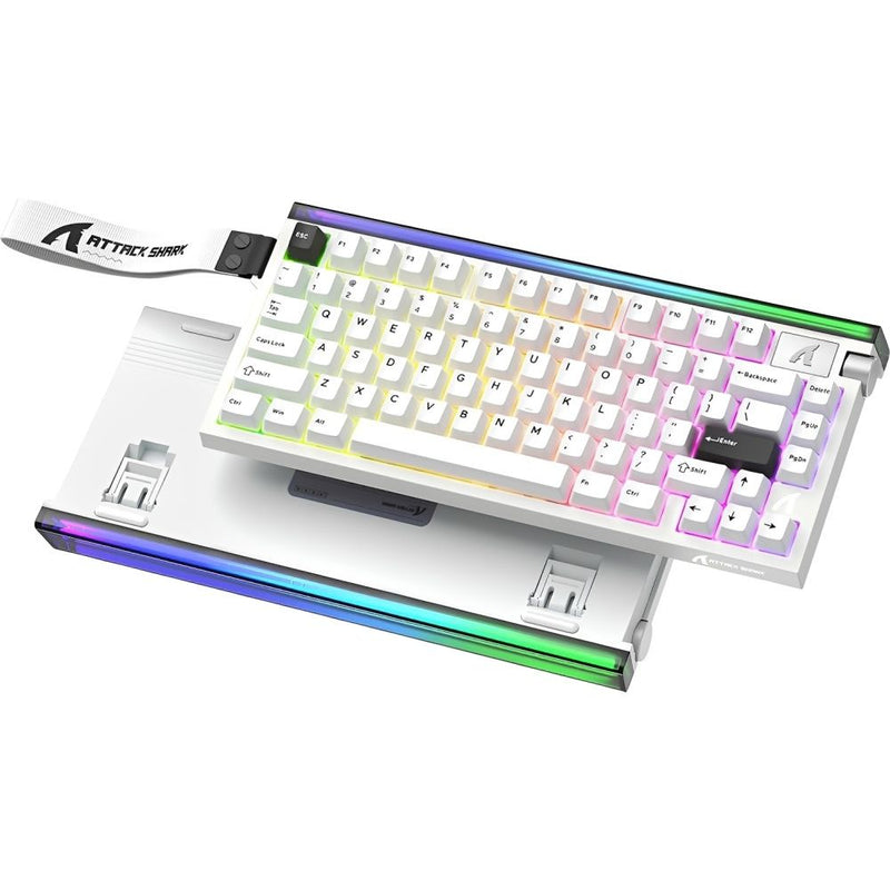 TECLADO MECANICO ATTACK SHARK R85 HE RGB/75%/8K/RT/MAGNETISW(LINEAR)/WHITE CONTOUR LINE