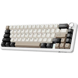 TECLADO MECANICO WIRELESS ATTACK SHARK X66 RGB/65%/TRI-MODE/SW(LINEAR)/CHEESE WHITE