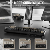 TECLADO MECANICO WIRELESS ATTACK SHARK X66 RGB/65%/TRI-MODE/SW(LINEAR)/STAR BLACK