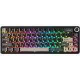 TECLADO MECANICO WIRELESS ATTACK SHARK X66 RGB/65%/TRI-MODE/SW(LINEAR)/STAR BLACK