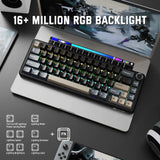 TECLADO MECANICO WIRELESS ATTACK SHARK X66 RGB/65%/TRI-MODE/SW(LINEAR)/STAR BLACK