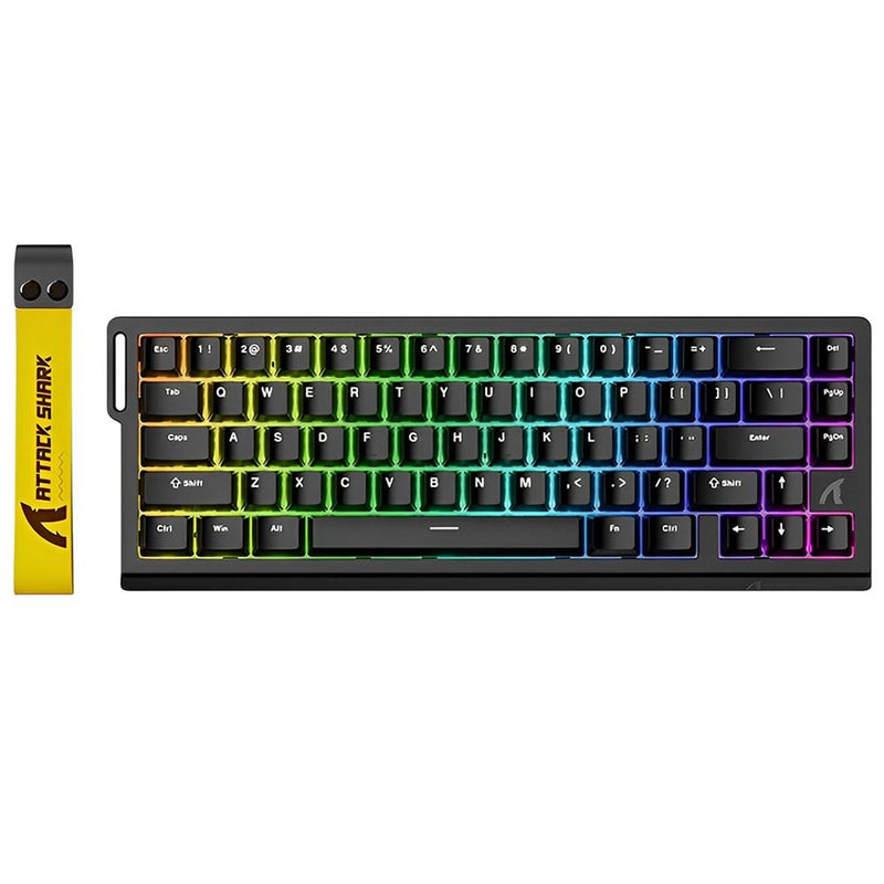 TECLADO MECANICO ATTACK SHARK X68 HE RGB/60%/8K/RAPID TRIGGER/ MAGNETIC SW(LINEAR)/BK 139762