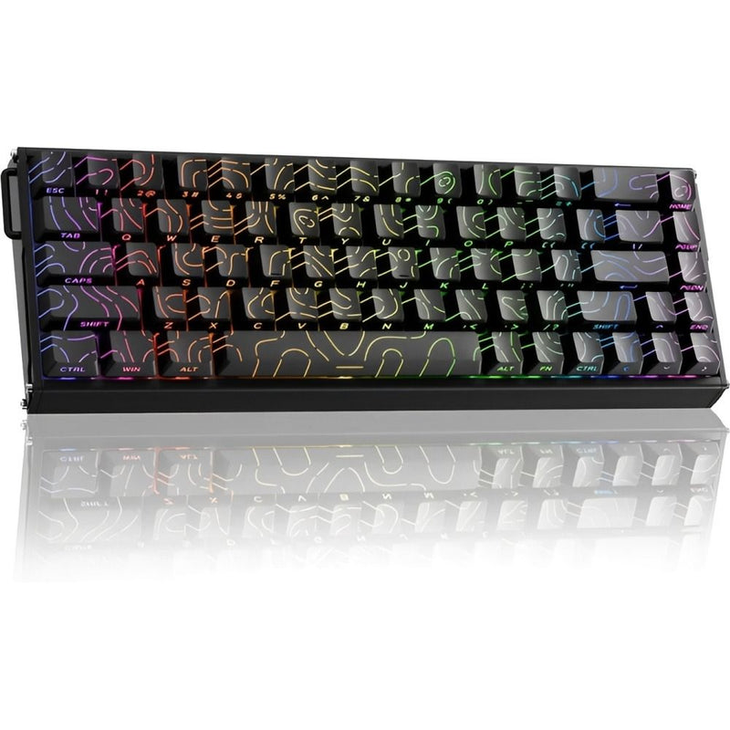 TECLADO MECANICO ATTACK SHARK X68MAX HE RGB/60%/8K/RAPID TRIGG/MAGNETIC SW(LINEAR)/BLACK 145005