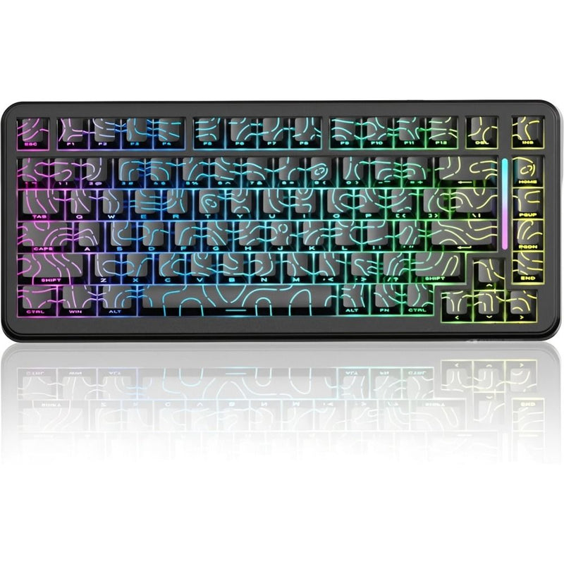 TECLADO MECANICO WIRELESS ATTACK SHARK X82PRO HE RGB/75%/8K/RAPID TRIGGER/MAGNETIC SW/BLACK