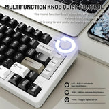 TECLADO MECANICO WIRELESS ATTACK SHARK X86 RGB/75%/TRI-MODE/SW(LINEAR)/MILK WHITE
