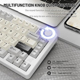 TECLADO MECANICO WIRELESS ATTACK SHARK X86 RGB/75%/TRI-MODE/SW(LINEAR)/STAR WHITE