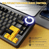 TECLADO MECANICO WIRELESS ATTACK SHARK X86 RGB/75%/TRI-MODE/SW(LINEAR)/STAR BLACK