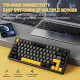 TECLADO MECANICO WIRELESS ATTACK SHARK X86 RGB/75%/TRI-MODE/SW(LINEAR)/STAR BLACK