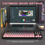 TECLADO MECANICO WIRELESS ATTACK SHARK X87 RGB/80%/TRI-MODE/SW(LINEAR)/BLACKBERRY