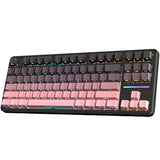 TECLADO MECANICO WIRELESS ATTACK SHARK X87 RGB/80%/TRI-MODE/SW(LINEAR)/BLACKBERRY