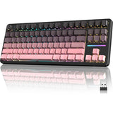 TECLADO MECANICO WIRELESS ATTACK SHARK X87 RGB/80%/TRI-MODE/SW(LINEAR)/BLACKBERRY