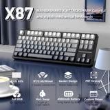 TECLADO MECANICO WIRELESS ATTACK SHARK X87 RGB/80%/TRI-MODE/SW(LINEAR)/MOONLIGHT