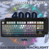TECLADO MECANICO WIRELESS ATTACK SHARK X87 RGB/80%/TRI-MODE/SW(LINEAR)/MOONLIGHT