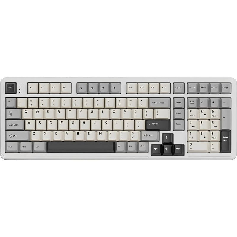 TECLADO MECANICO WIRELESS ATTACK SHARK X98 RGB/100%/TRI MODE/BLUBERRY SW(LINEAR)/WHITE
