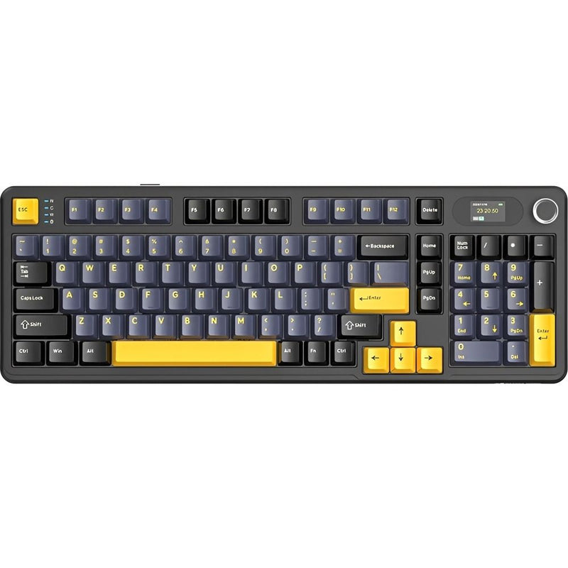 TECLADO MECANICO WIRELESS ATTACK SHARK X98PRO RGB/DISP LED/96%/TRI MODE/BLUBERRY SW/BLACK