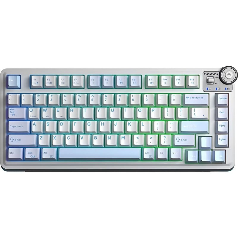 TECLADO MECANICO WIRELESS AULA AU75 RGB/75%/STAR VECTOR SW(LINEAR)/ING/SEA SALT BLUE