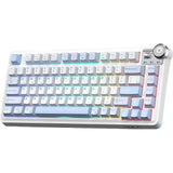 TECLADO MECANICO WIRELESS AULA AU75 RGB/75%/STAR VECTOR SW(LINEAR)/ING/SEA SALT BLUE