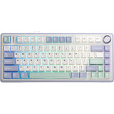 TECLADO MECANICO WIRELESS AULA F75 RGB/75%/ICE VEIN SW(LINEAR)/ING/CEDAR WHITE/GREEN