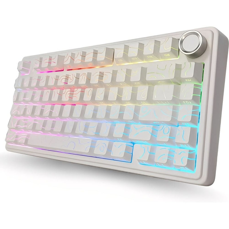 TECLADO MECANICO WIRELESS AULA F75 RGB/75%/STAR VECTOR SW(LINEAR)/ING/WHITE CONTOUR