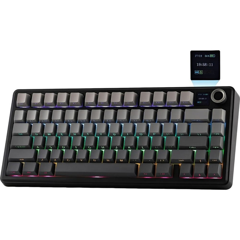 TECLADO MECANICO WIRELESS AULA F75 MAX RGB/75%/REAPER SW(LINEAR)/ING/GRADIENT GREY