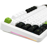 TECLADO MECANICO WIRELESS AULA F87 RGB/80%GRAY WOOD SW(LINEAR)/ING/WHITE/BLACK/GREEN