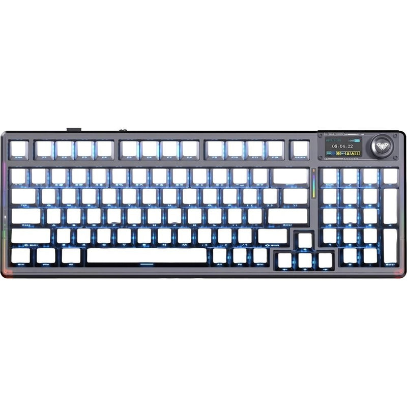 TECLADO MECANICO WIRELESS AULA F98 PRO V3 RGB/95%/CARAMEL LATTE SW/ING/GRADIENT GREY SIDE