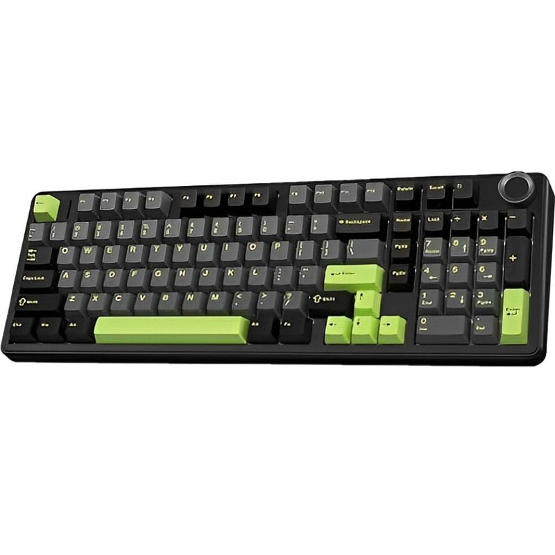 TECLADO MECANICO WIRELESS AULA F99 PRO RGB/96%/V3 GRAY WOOD SW(LINEAR)/ING/BLACK
