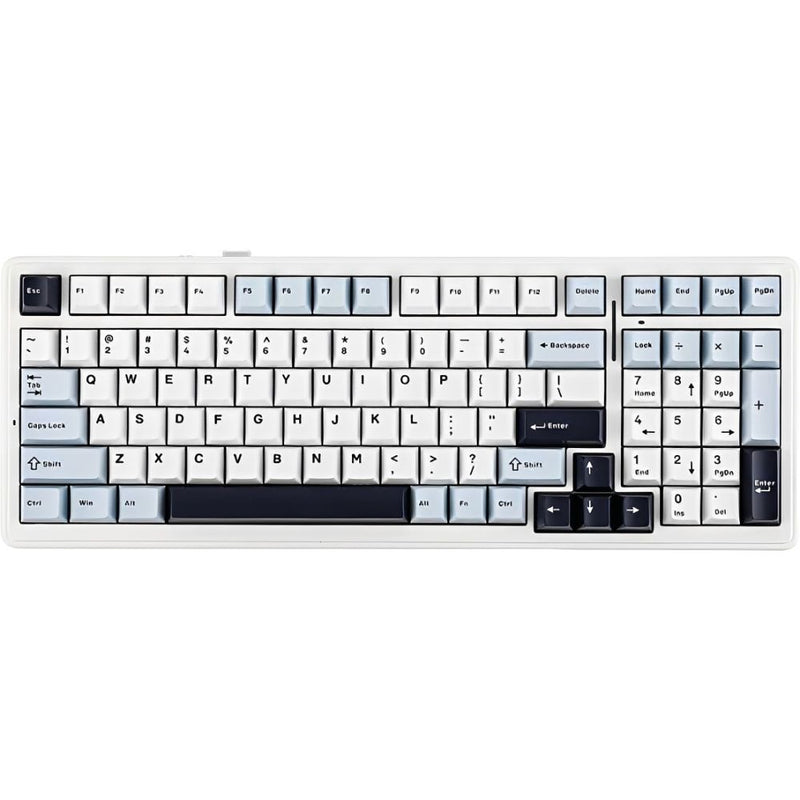 TECLADO MECANICO WIRELESS AULA F99 RGB/96%/REAPER SW(LINEAR)/ING/LIGHT BLUE/WHI/DARK PURPLE