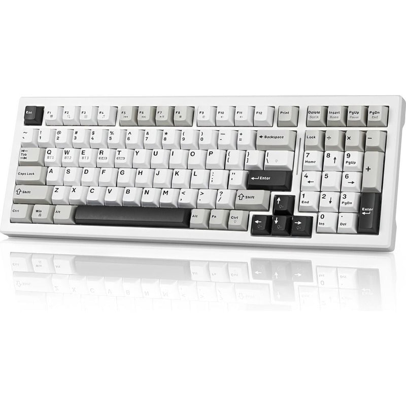 TECLADO MECANICO WIRELESS AULA F99 RGB/96%/V3 NIMBUS SW(LINEAR)/ING/LIGHT GREY/WHI/DARK GREY