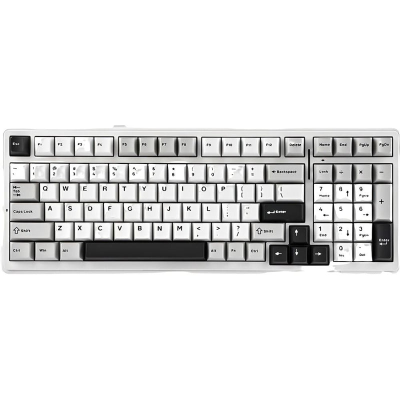 TECLADO MECANICO WIRELESS AULA F99 RGB/96%/REAPER SW(LINEAR)/ING/LIGHT GREY/WHI/DARK GREY