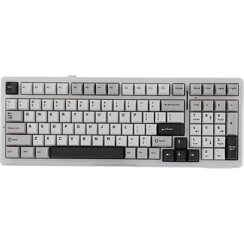 TECLADO MECANICO WIRELESS AULA F99 RGB/96%/V3 GRAY WOOD SW(LINEAR)/ING/LIGHT GREY/WHI/DARK G
