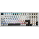 TECLADO MECANICO WIRELESS AULA F99 RGB/96%/V3 GRAY WOOD SW(LINEAR)/ING/LIGHT GREY/WHI/DARK G