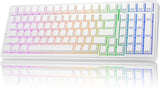 TECLADO MECANICO WIRELESS AULA F99 RGB/96%/BARBIE SW/ING/WHITE SIDE