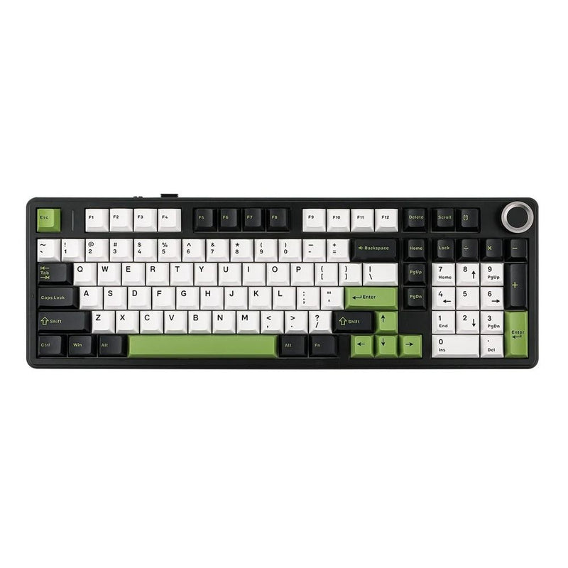 TECLADO MECANICO WIRELESS AULA F99 PRO RGB/96%/STAR VECTOR SW/ING/GRAY/WHITE/GREEN