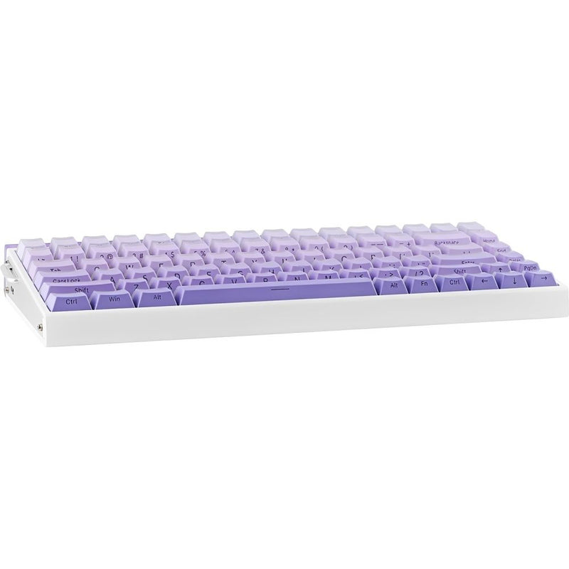 TECLADO MECANICO WIRELESS AULA HERO 84 HE 8K RGB/75%/URANUS MAGNETIC SW/WHITE/PURPLE