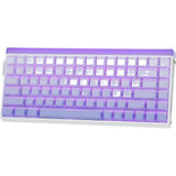 TECLADO MECANICO WIRELESS AULA HERO 84 HE 8K RGB/75%/URANUS MAGNETIC SW/WHITE/PURPLE
