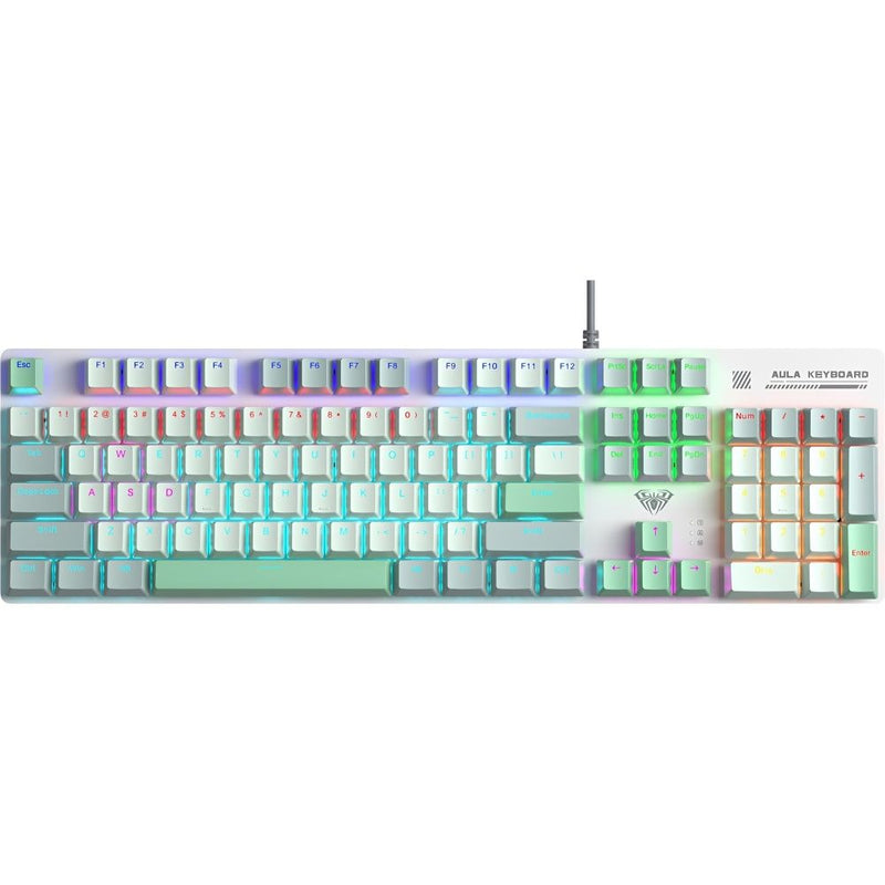 TECLADO MECANICO AULA S500 RGB/100%/BLUE SW/ING/RAINBOW