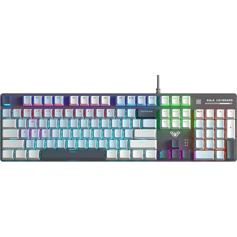 TECLADO MECANICO AULA S500 RGB/100%/RED SW/ING/RAINBOW/LIGHT BLUE/LIGHT GRAY/DARK BLUE