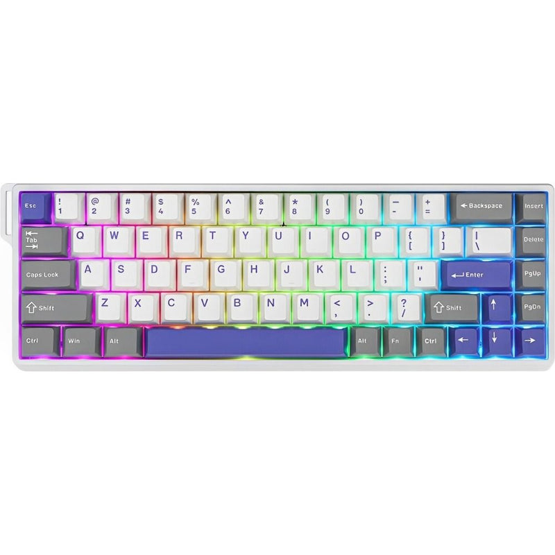 TECLADO MECANICO WIRELESS AULA WIN60 HE MAX RGB/60%/8K/MAGNETIC SW/WHITE/GRAY/WHITE/BLUE