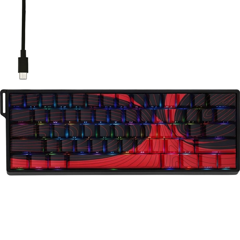 TECLADO MECANICO WIRED AULA WIN60HE MAX RGB/60%/8K/YONGCHUN MAGNETIC SW/BLACK/RED