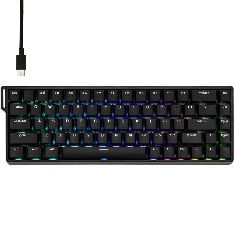 TECLADO MECANICO AULA WIN68HE RGB/65%/8K/YONGCHUN MAGNETIC SW BLACK
