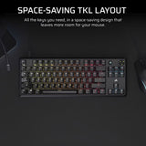 TECLADO MECANICO CORSAIR K70 CORE TKL RGB/80%/MLX RED SW (LINEAR) BLACK CH-911911E-NA 156270