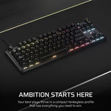 TECLADO MECANICO CORSAIR K70 CORE TKL RGB/80%/MLX RED SW (LINEAR) BLACK CH-911911E-NA 156270