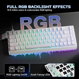 TECLADO MECANICO FGG MAD 60 HE RGB/60%/8K/RAPID TRIGGER/MAGNETIC AMBAR PRO SW/WHITE