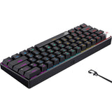 TECLADO MECANICO HAVIT KB903L-BK RGB/60%/USB-C/ING/BLACK