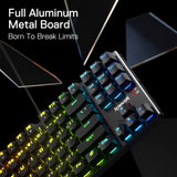 TECLADO MECANICO REDRAGON DHARMA TKL K660 RGB/80%/RED SWITCH/ING/BLACK 141865