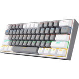 TECLADO REDRAGON K617-R FIZZ RAINBOW GRAY WHITE/RGB BLUE SWITCH 60% HOTSWAP